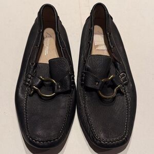 Bacco Bucci Black Leather Bit Moccasins